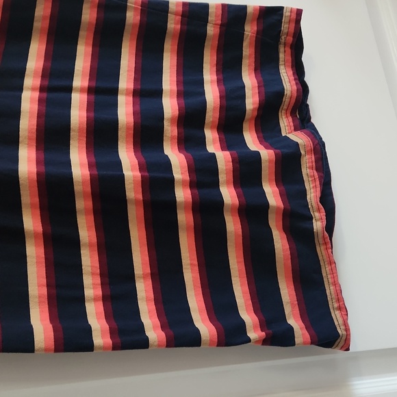 Denim & Flower Striped Crew Neck Tee, Large - Picture 2 of 8